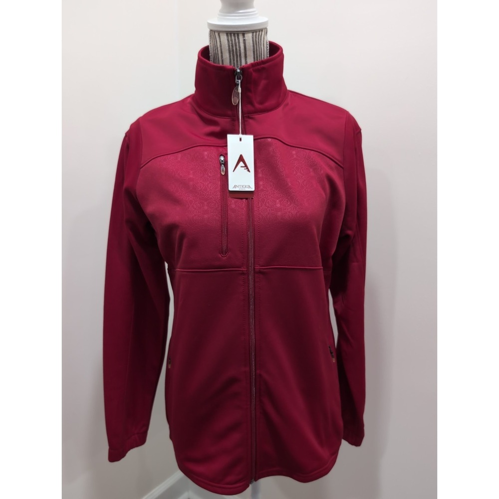 Womens Medium NWT Antigua Apparel Urbane Jacket-Scarlet Red Golf Sporty Ret. $80